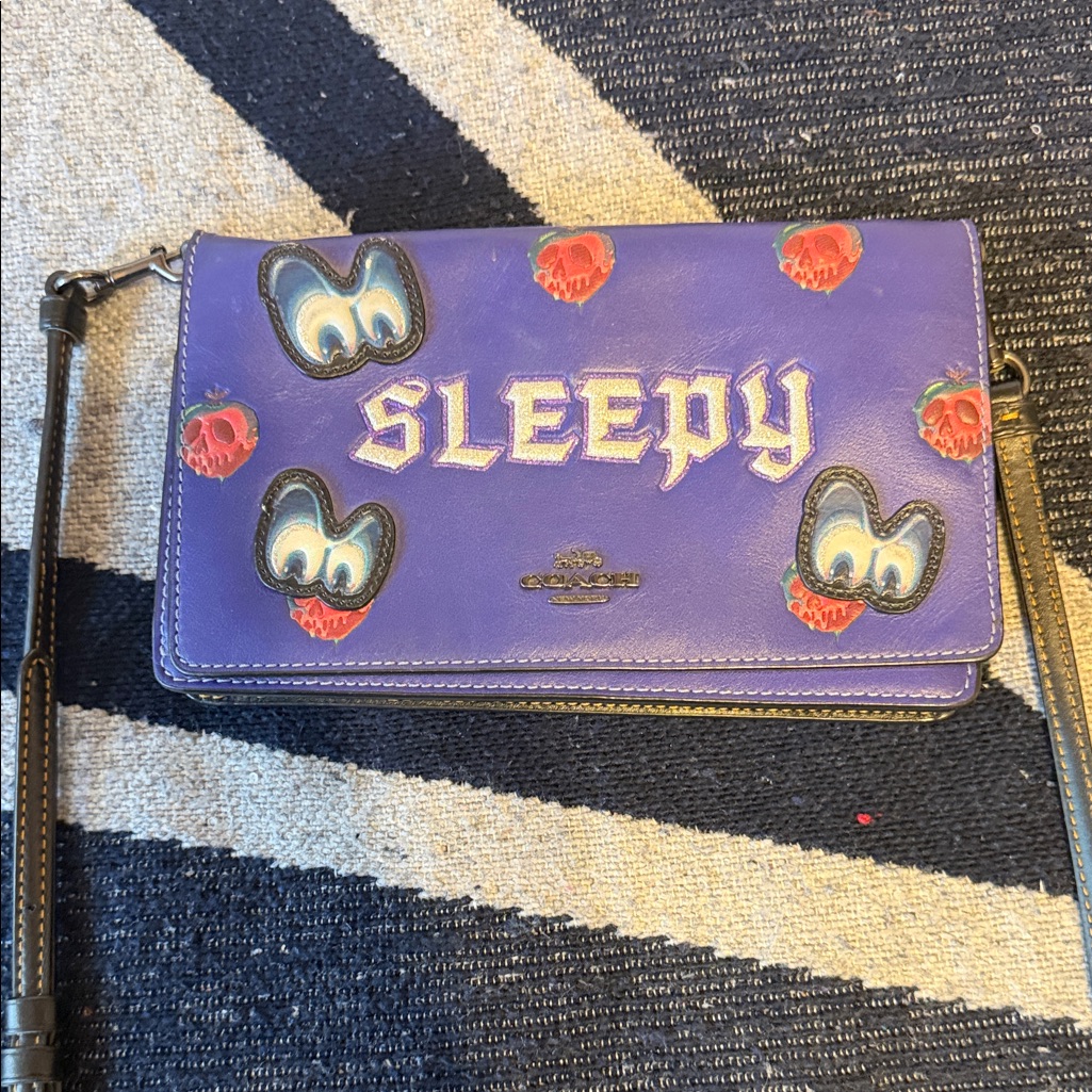 Snow White Purse Coach Purple 'Sleepy' Crossbody Bag